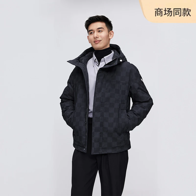 【波司登】连帽2023冬男短款斯文系列商务保暖羽绒服防风时尚冬加厚