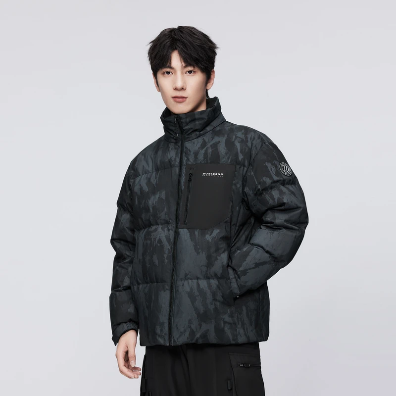 波司登2023新款秋冬男户外休闲保暖短款科技露营羽绒服B30145213