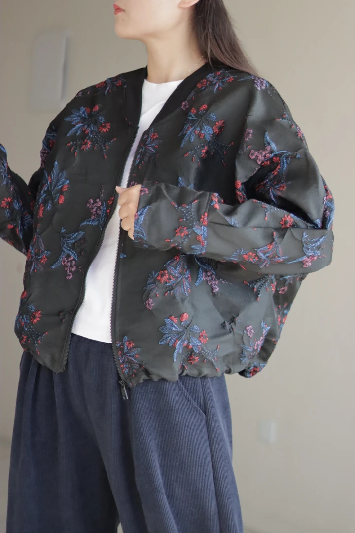 提花宽松女秋冬外套上衣休闲女装百搭棒球服慵懒开衫C157