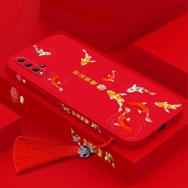 华为nova5手机壳5Pro中国风好运锦鲤SEA-AL10全包硅胶保护套国潮