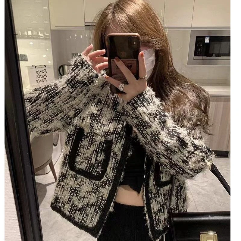 1609法式高级小香风短款开衫外套女气质显瘦新款百搭设计感上衣