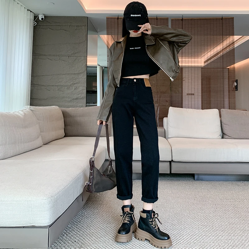 A706酒店风秋季新款哈伦裤百搭显瘦老爹裤九分长裤
