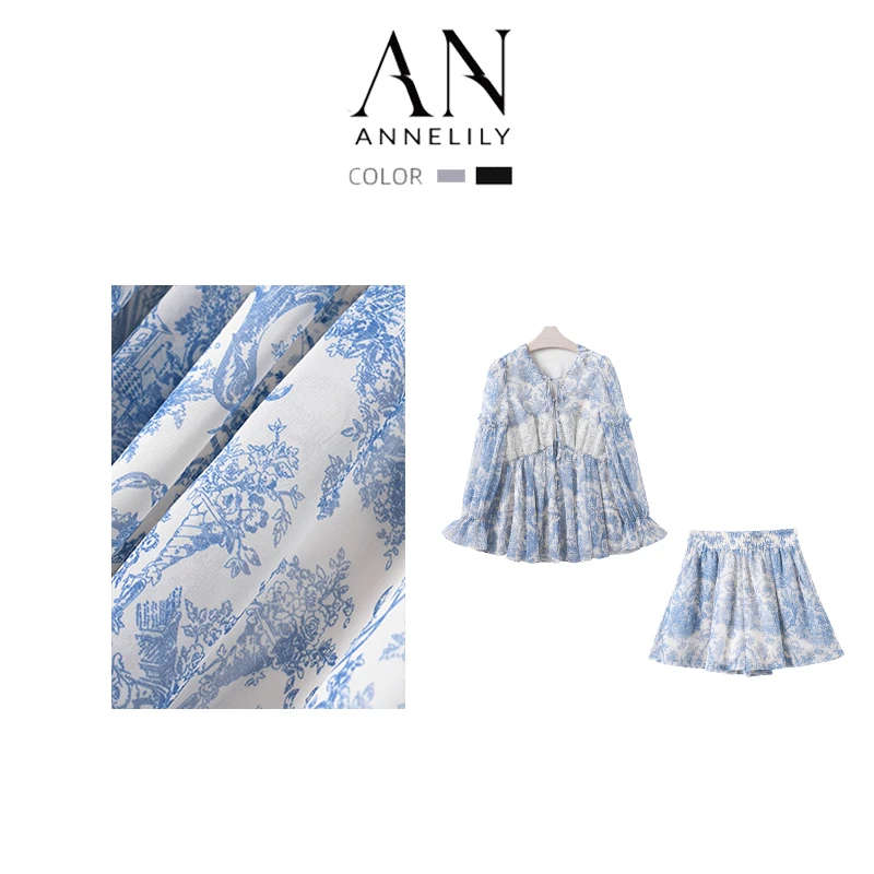 AN高定【如黛】时尚设计师款夏季凉爽时尚百搭短裤套装AT2404115