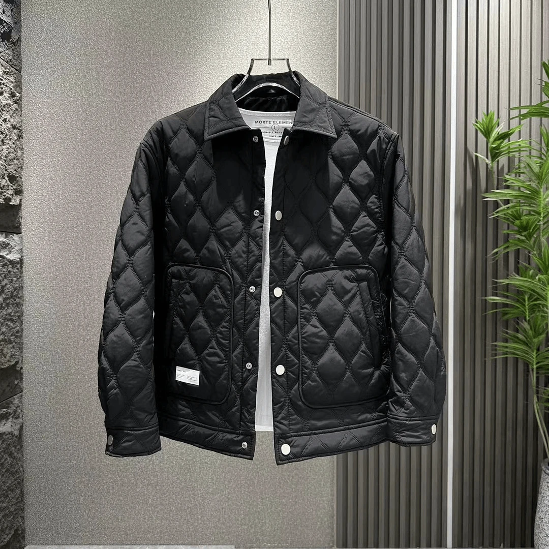 2024早秋新款男士时尚修身潮流翻领气质时尚洋气轻薄款外套