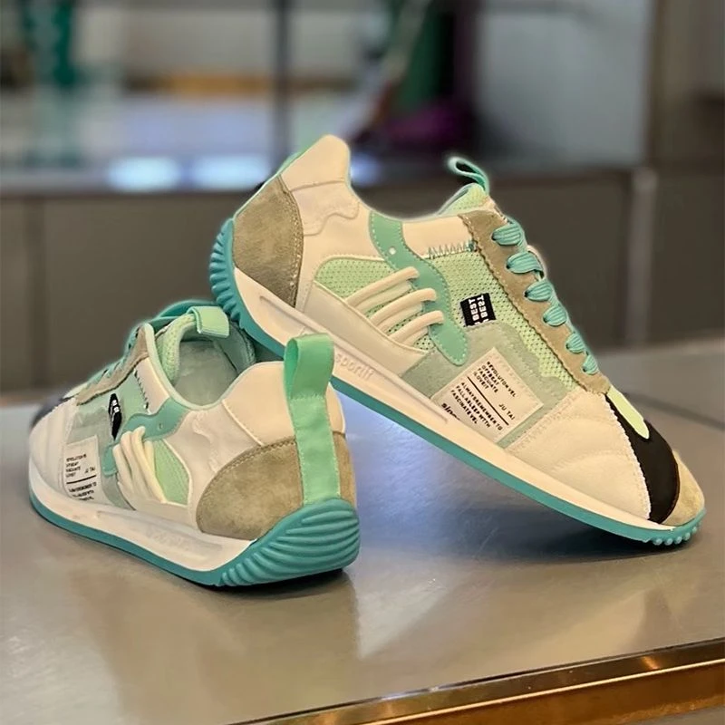 男鞋2024新款秋季时尚休闲鞋网布拼接透气低帮轻便阿甘鞋休闲男鞋