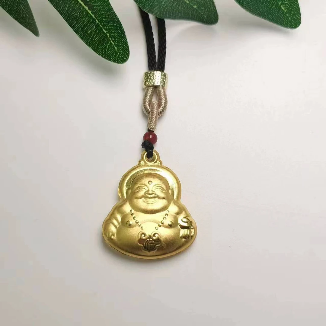 足金佛公+红转运珠吊坠赠绳子【多样性发其一】
