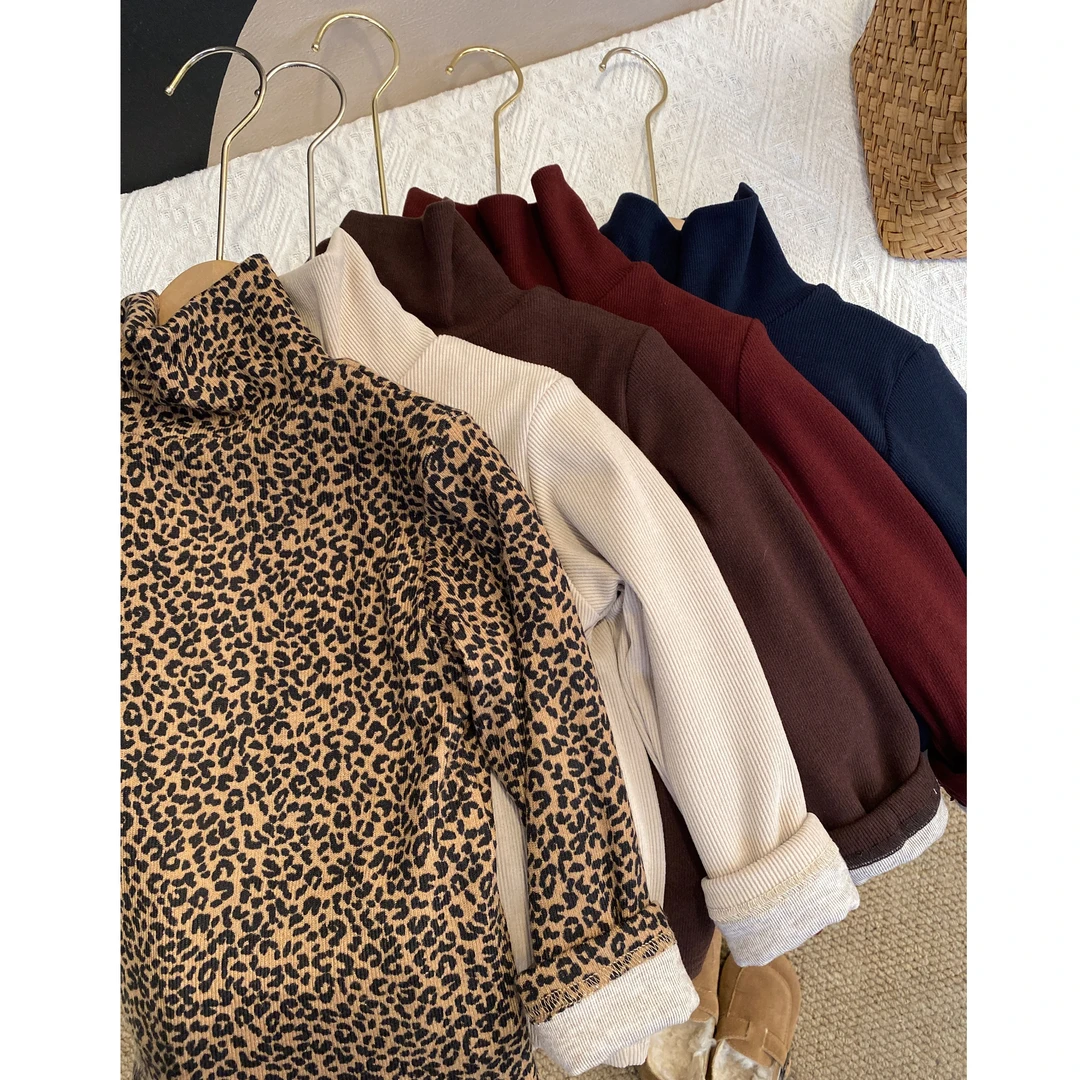 M-Y360男女童韩版中性款秋冬季加厚打底衫