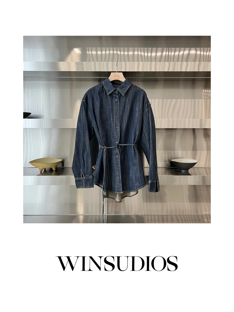 红标牛仔【WIN小众定制款】系带牛仔外套