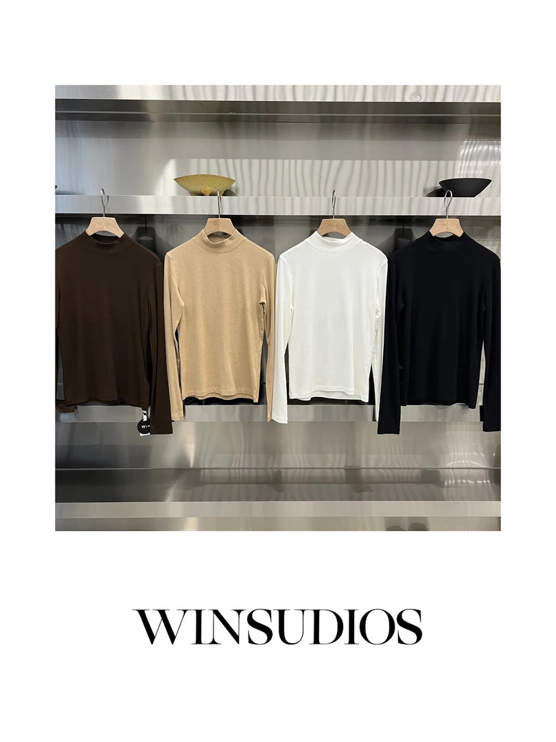【WIN小众定制款】高品半高领百搭针织衫