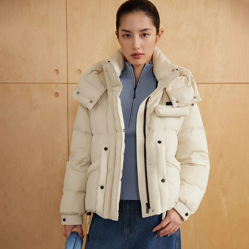 冬季短款泡芙女装羽绒服宽松白鸭绒《珊珊专属》9921