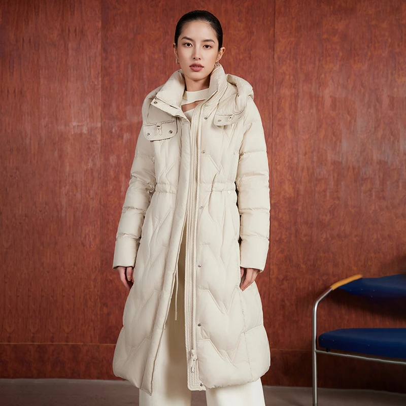【漫广】高端加厚保暖女羽绒服冬季新款收腰中长款9929