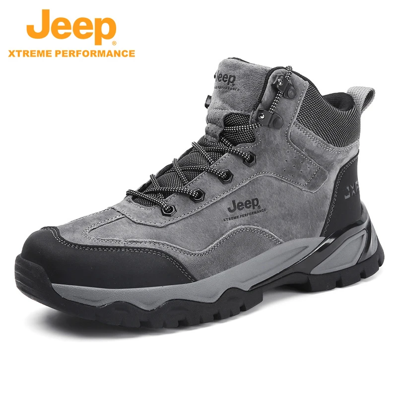 JEEP/吉普秋冬男士户外厚底高帮工装靴运动休闲徒步登山鞋马丁靴