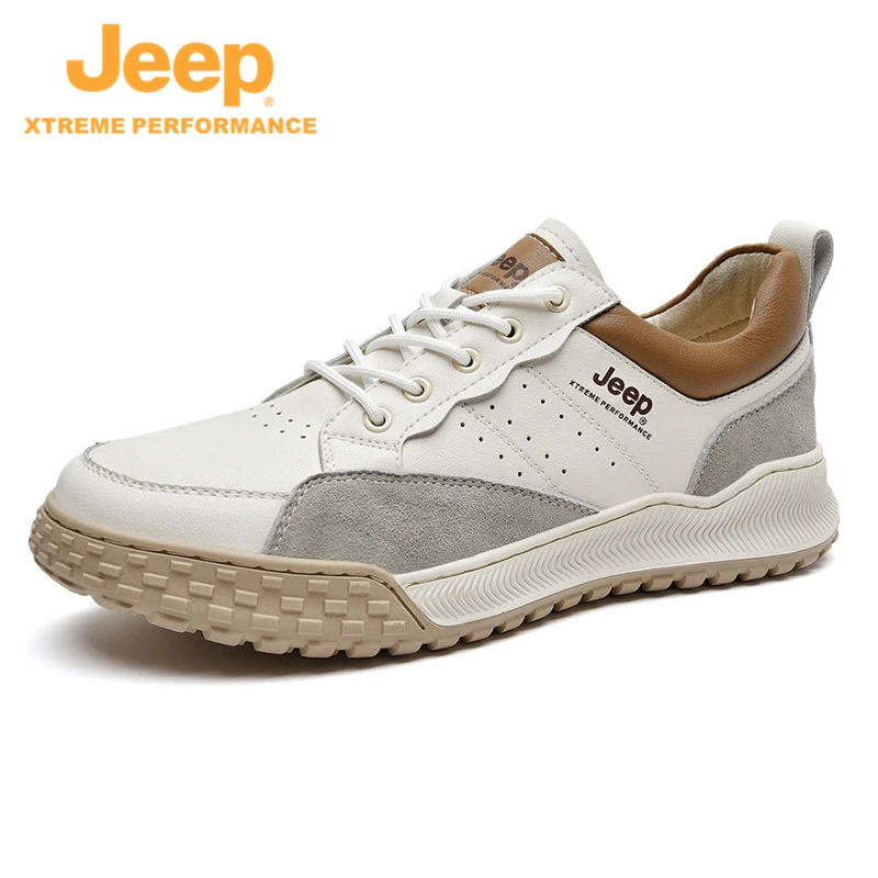 JEEP/吉普驾车男鞋春夏新款小白鞋运动休闲皮鞋潮流百搭户外潮鞋