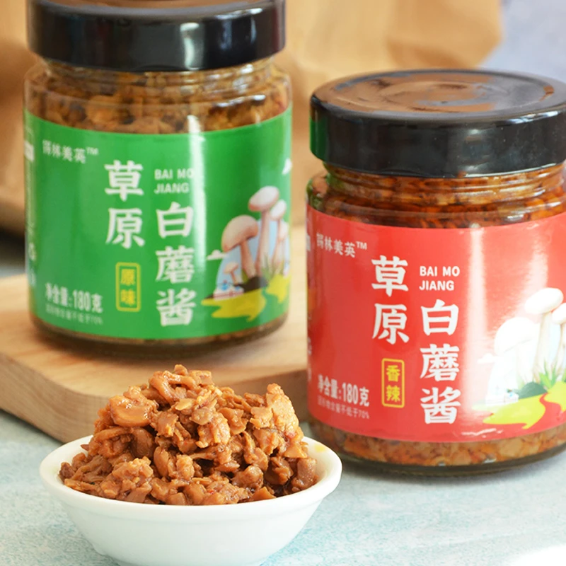 【美英牧场】白蘑酱内蒙特产拌饭拌面酱调味酱180g*4瓶