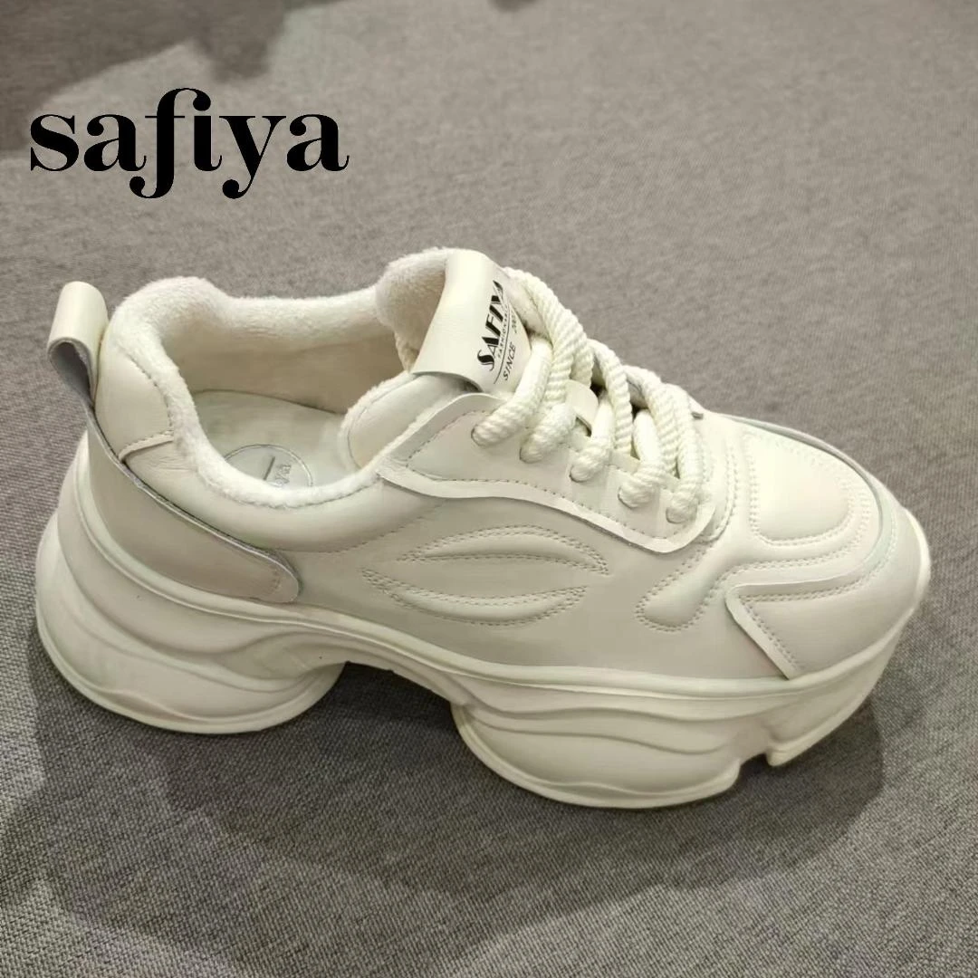 Safiya/索菲娅女鞋2024年秋冬新款加绒厚底老爹鞋SF44112349