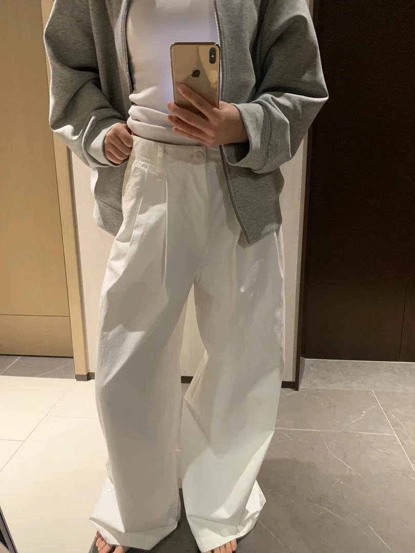 小白犬【白城故事】松弛感阔腿透气百搭休闲裤