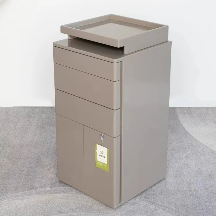 美发店工具柜发廊专用实木工作柜网红理发收纳储物柜剪发工具车