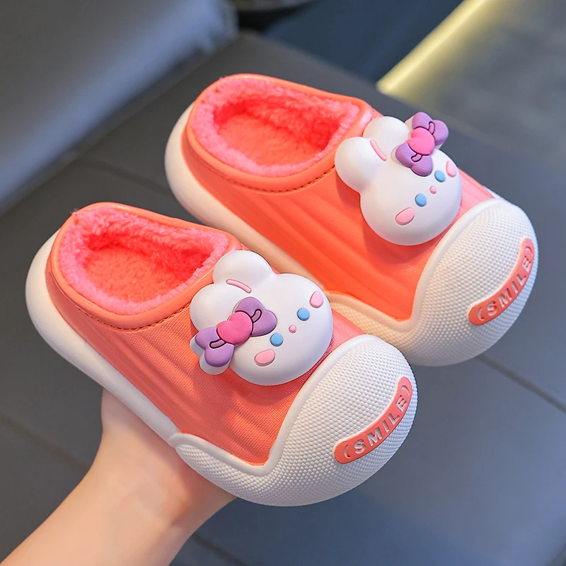 2023新款儿童棉拖鞋冬女童宝宝外穿卡通包跟防水男孩亲子防滑棉鞋