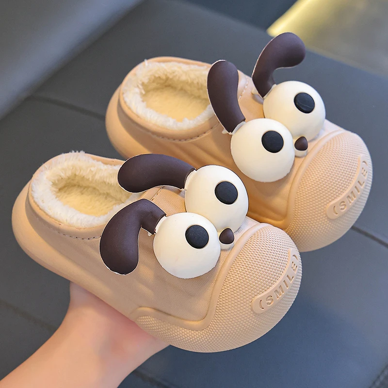 秋冬季儿童棉拖鞋女童2024新款可爱兔子室内家居保暖防水拖鞋女孩