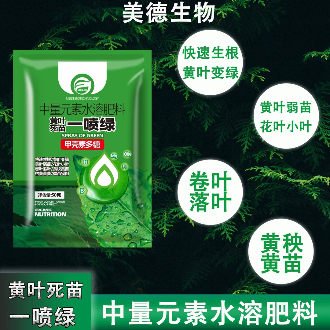农乐乐植物蔬菜花卉黄叶片一喷绿速绿壮苗绿叶素肥料变绿壮苗