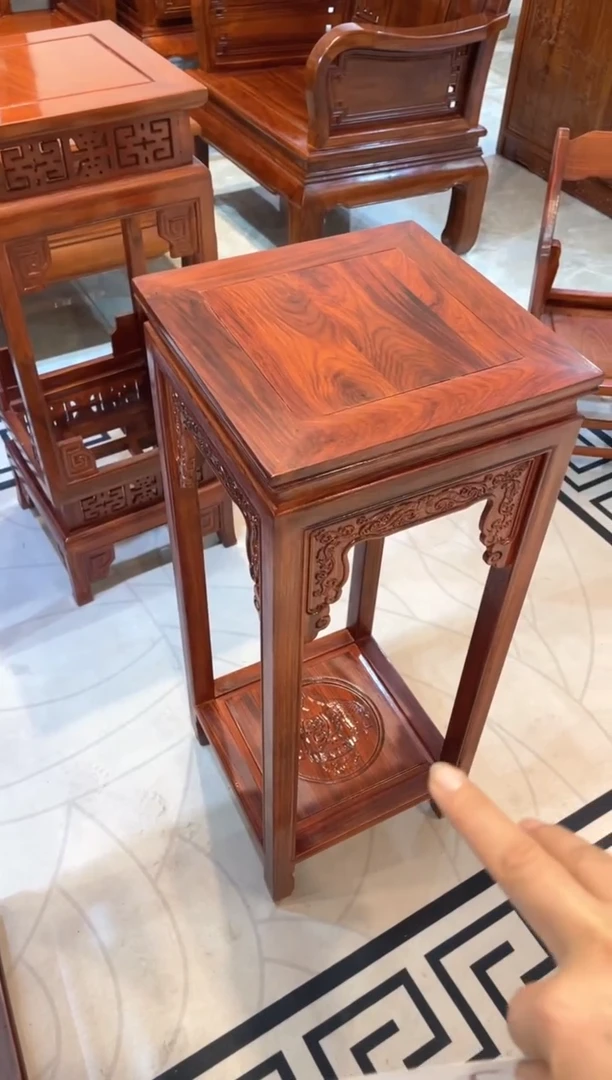 【闪购商品】花梨木类成套家具洋花花架32*32*80