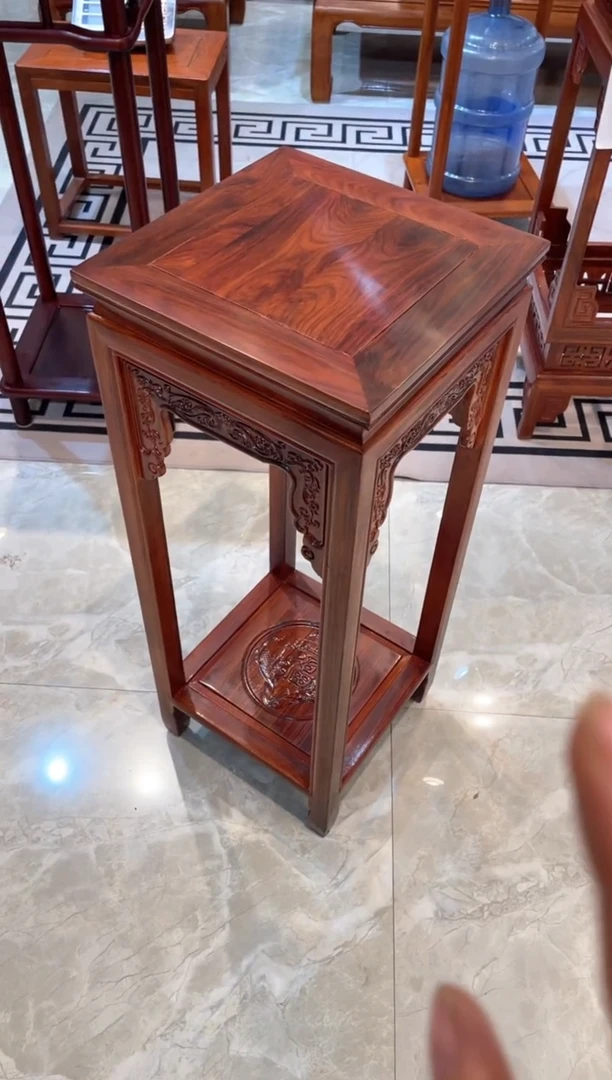 【闪购商品】花梨木类成套家具洋花花架32*32*80