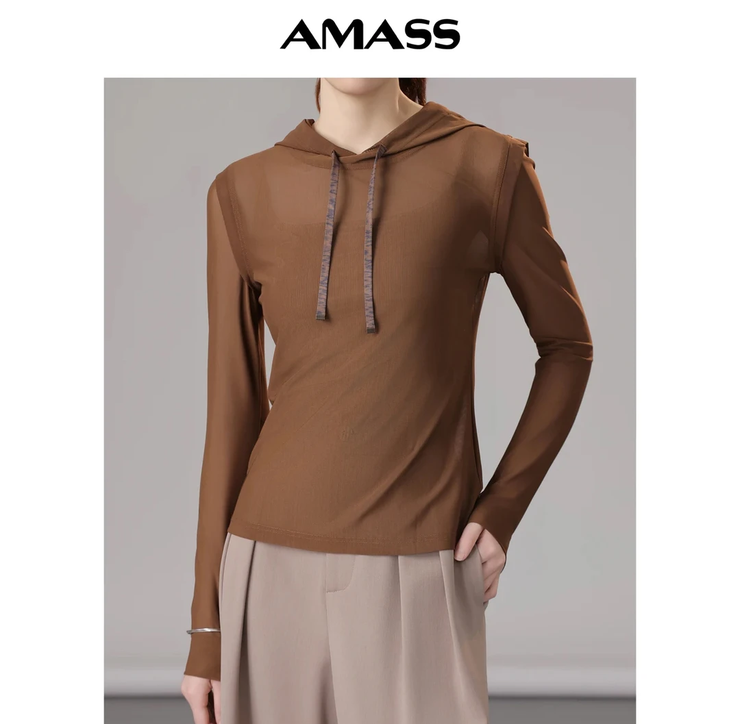 AMASS/阿玛施阿玛施显瘦套头连帽纱衣5300863