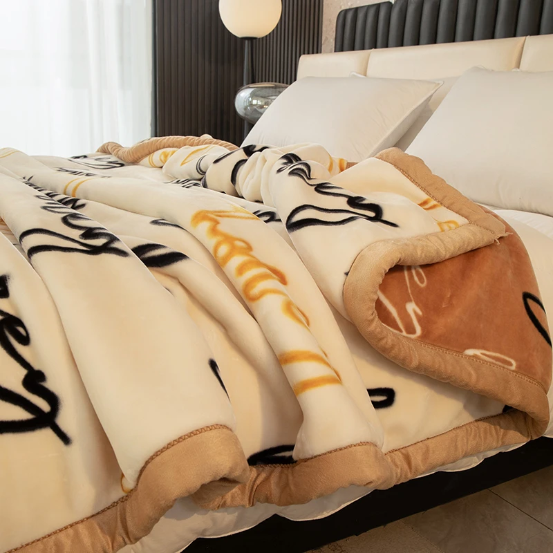 加绒加厚毛毯盖被子冬被拉舍尔毯宿舍绒珊瑚绒毯子午睡盖毯