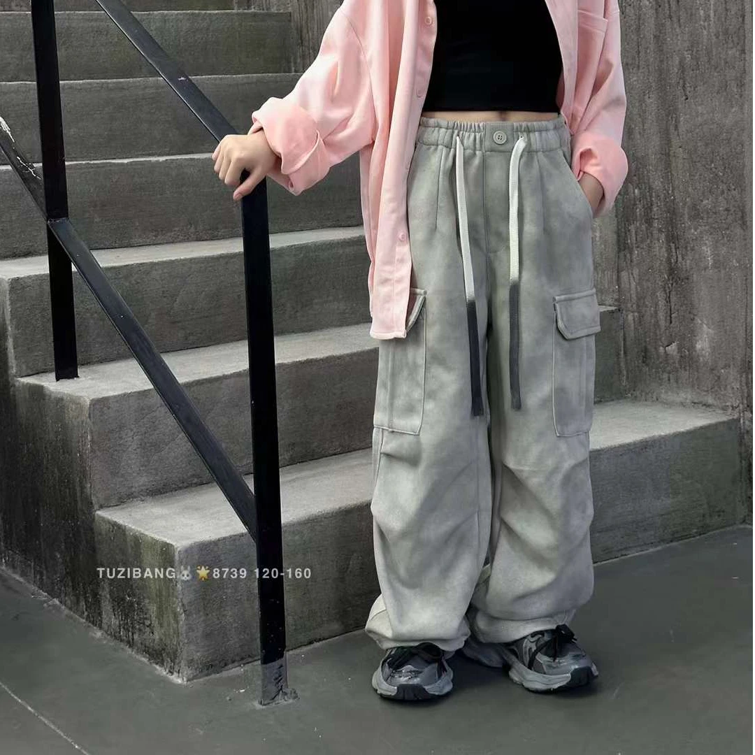 中大童2024秋季新款兔8739男女童时尚百搭休闲针织裤萌娃穿搭