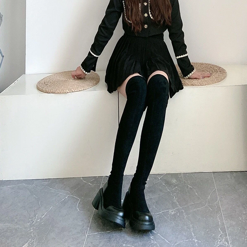 【顺丰发货】微胖梨形小粗腿显瘦过膝靴百搭休闲长筒靴新年秋冬战靴