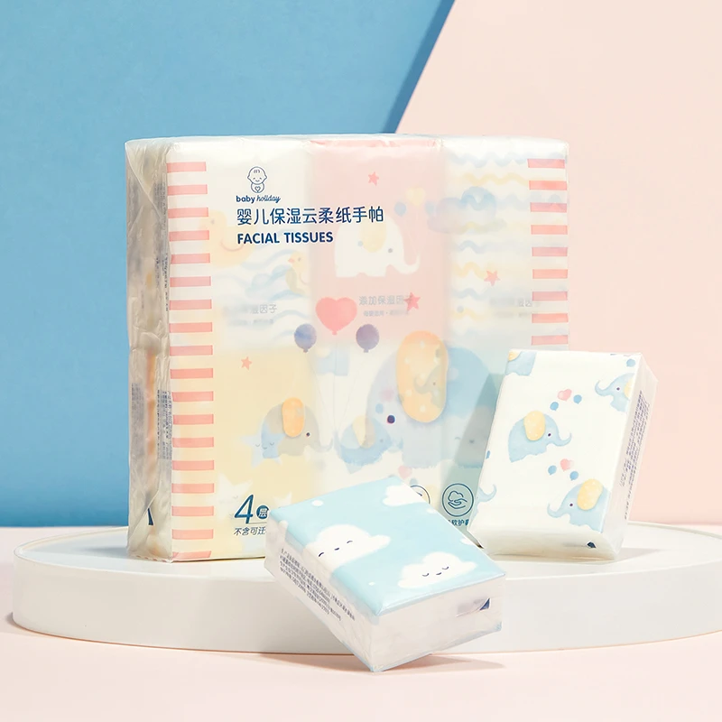 MINISO名创优品BabyHoliday云柔奢润超柔便携纸巾手帕纸小包纸巾