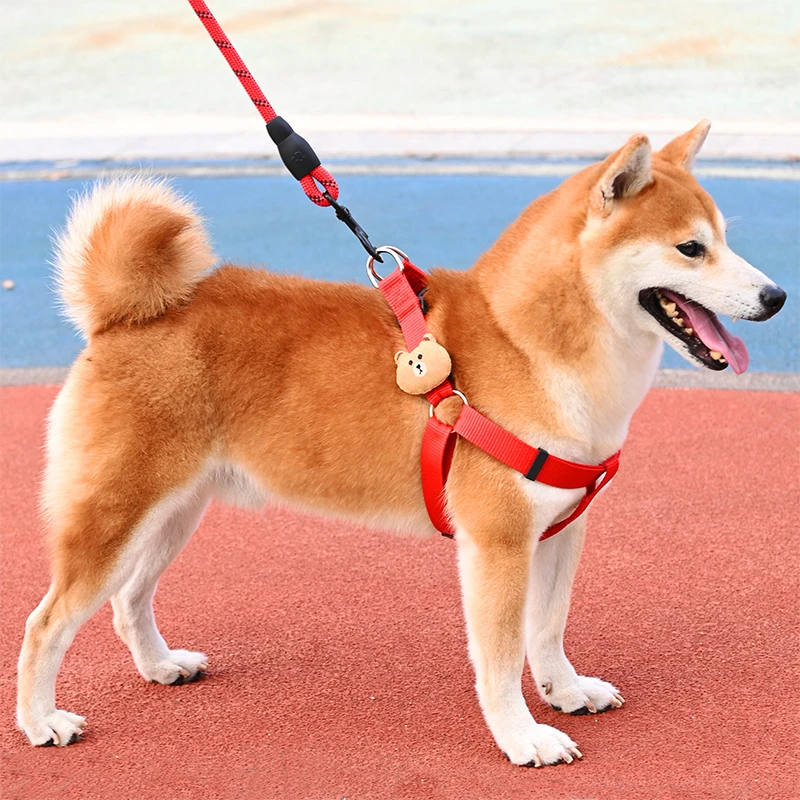 狗狗牵引绳背心式防脱宠物泰迪中型小型犬猫咪牵引绳背心式遛狗绳