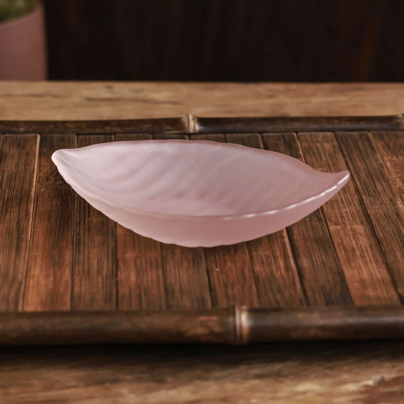 【老王】粉色树叶碟（X8000）