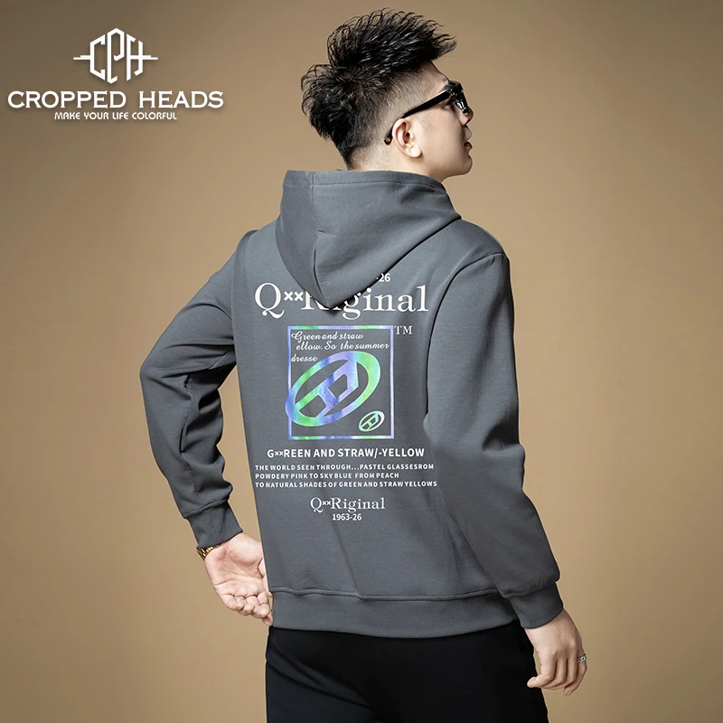 新款宽松套头帽衫秋冬卫衣男百搭美式潮无性别男士校园外套男春秋