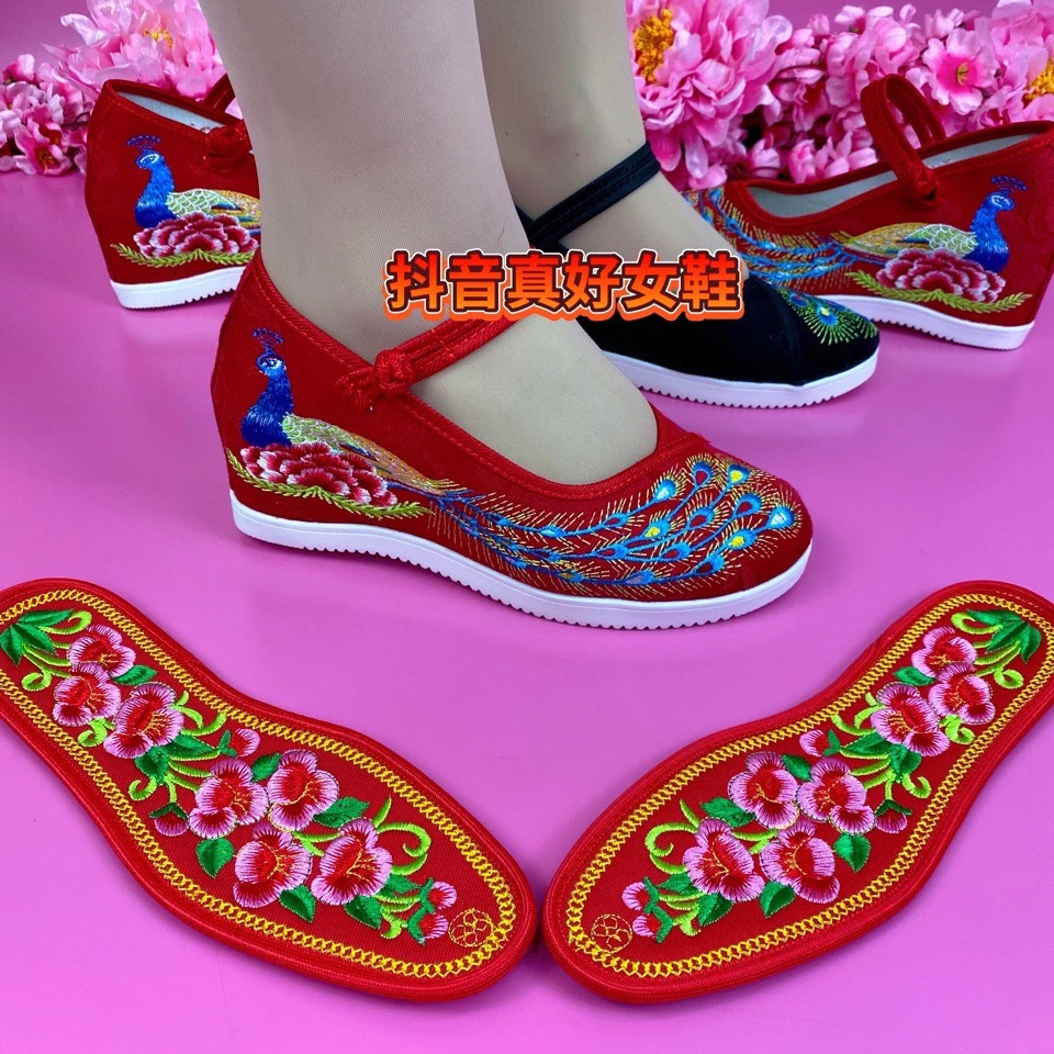 内增高老北京绣花布鞋6003-32