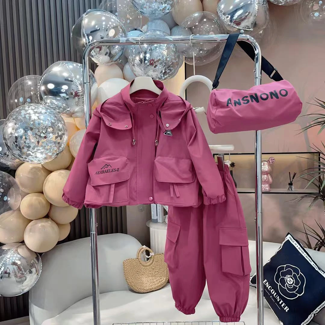 女童秋季工装套装2025新款儿童韩系网红炸街中大童洋气韩版春秋装