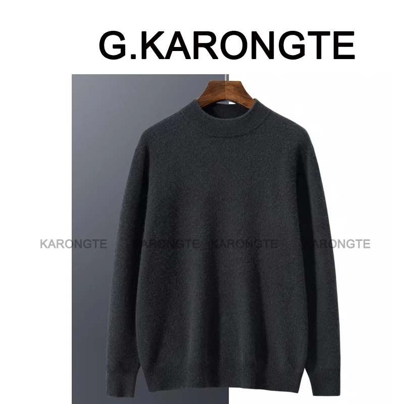 【半高领总裁系列~山羊绒】一线成衣~轻奢男式亲肤保暖针织羊绒衫