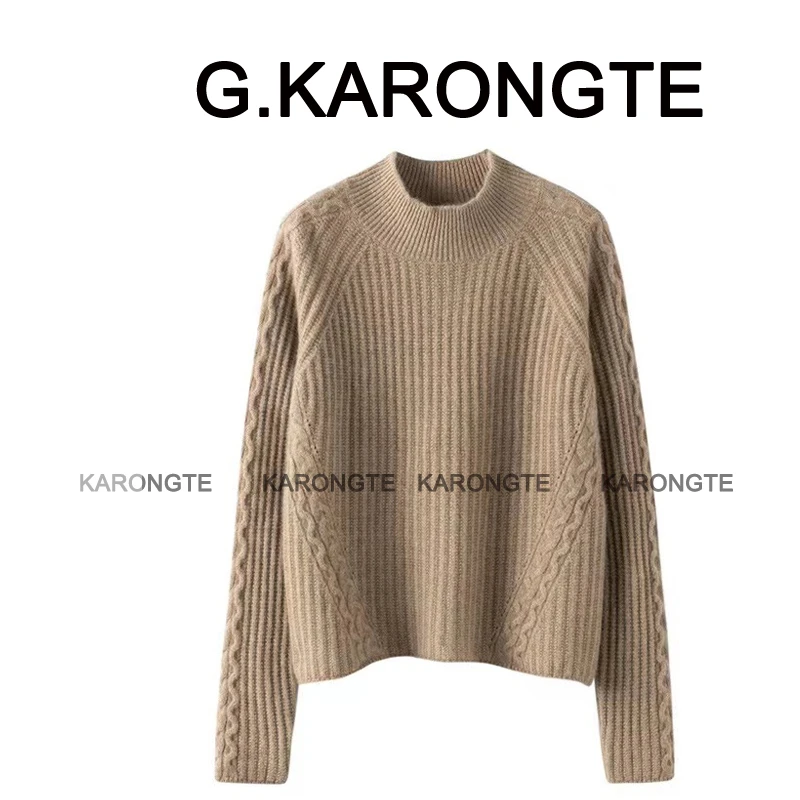 【镇店之宝】意柜1W+ 半高领加厚宽松羊绒衫毛衣针织山羊绒女