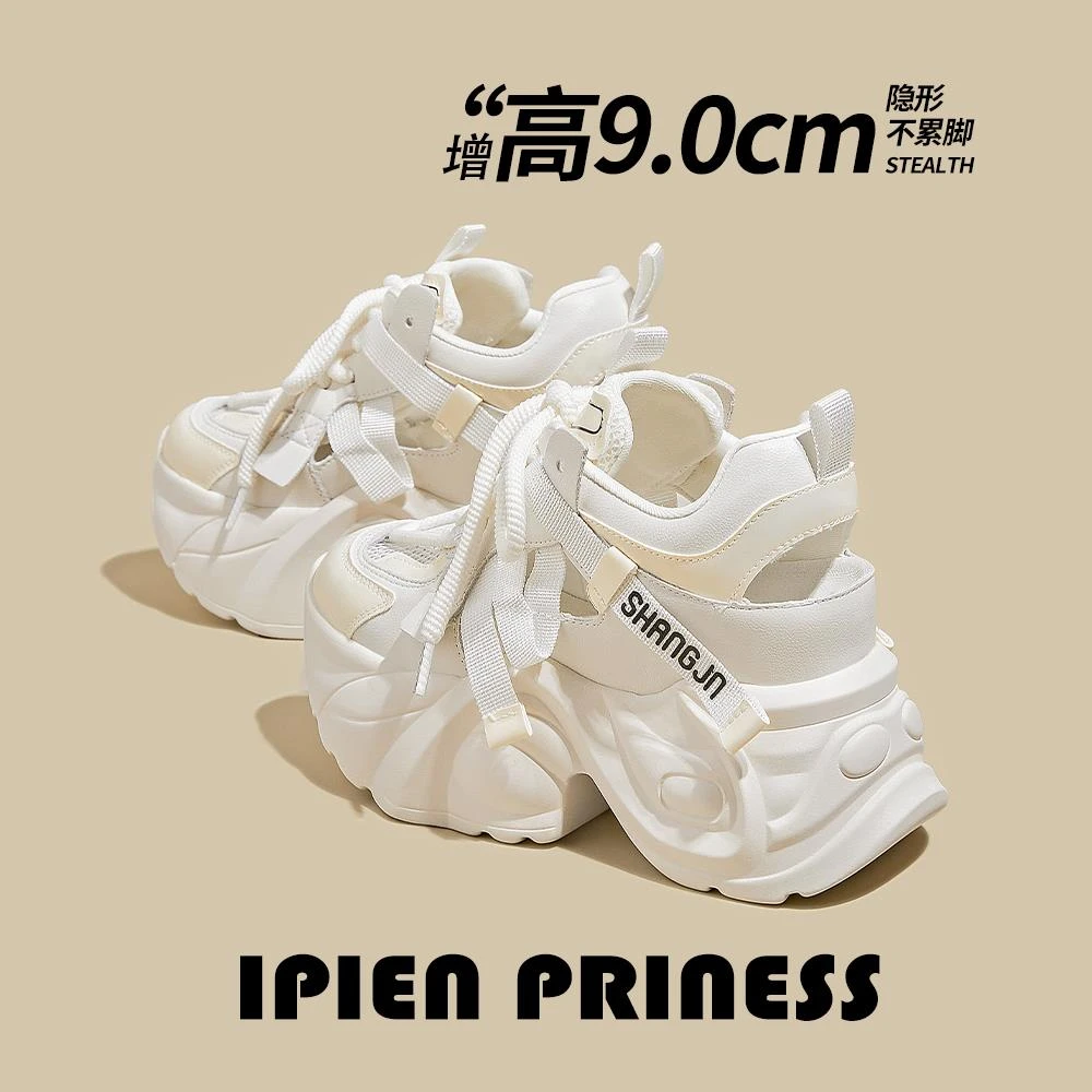 厚底女款鞋子新款夏季镂空美式透气薄款松糕鞋百搭休闲小众凉鞋