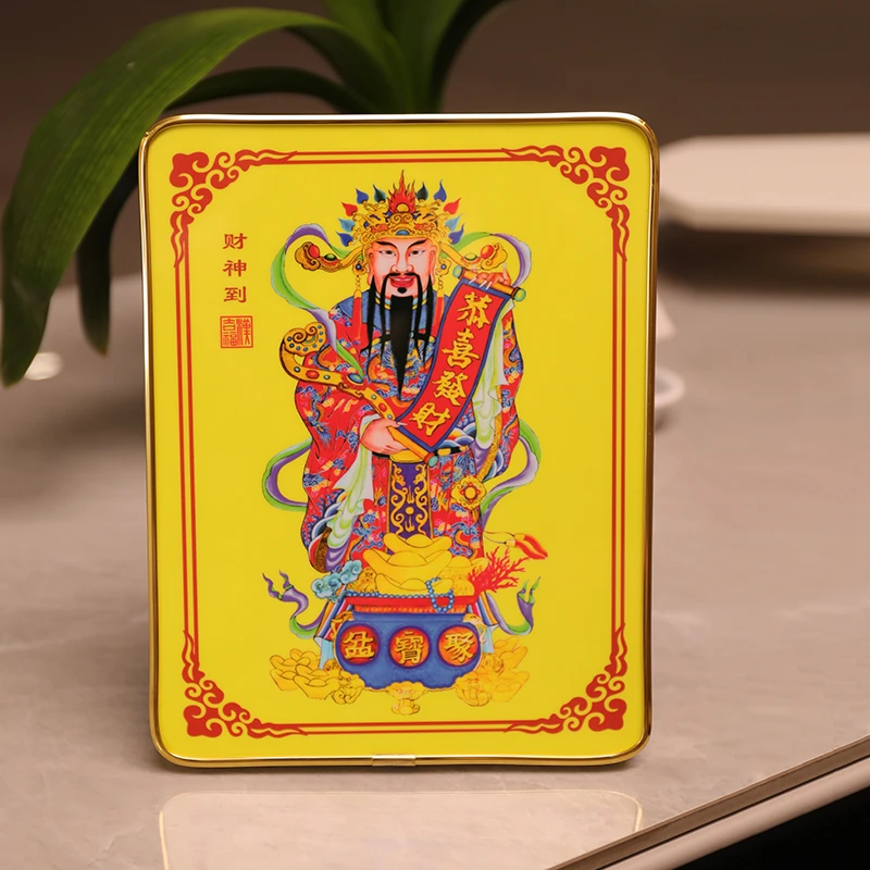 汉吉福国潮中式高档桌面摆件家用办公礼物五路财神钟馗关羽装饰