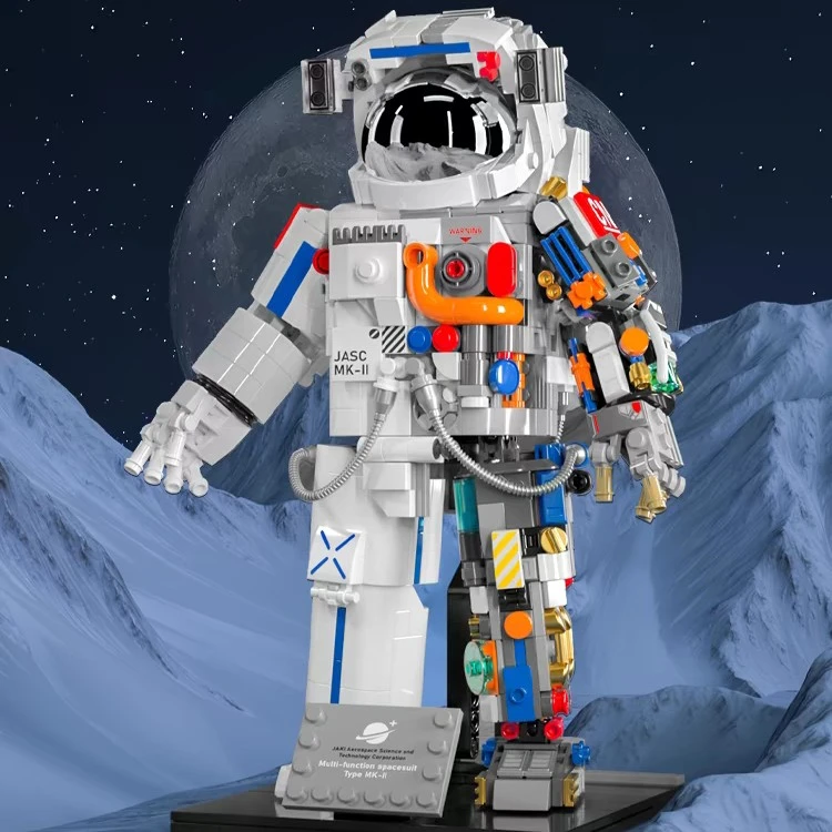 JAKI佳奇破晓宇航员积木太空人火箭航天飞机拼装玩具男孩生日礼物