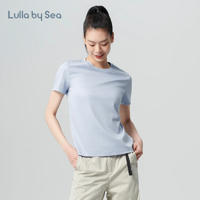 【福利品】Lulla by Sea 桑蚕丝T恤休闲运动基础上衣短袖