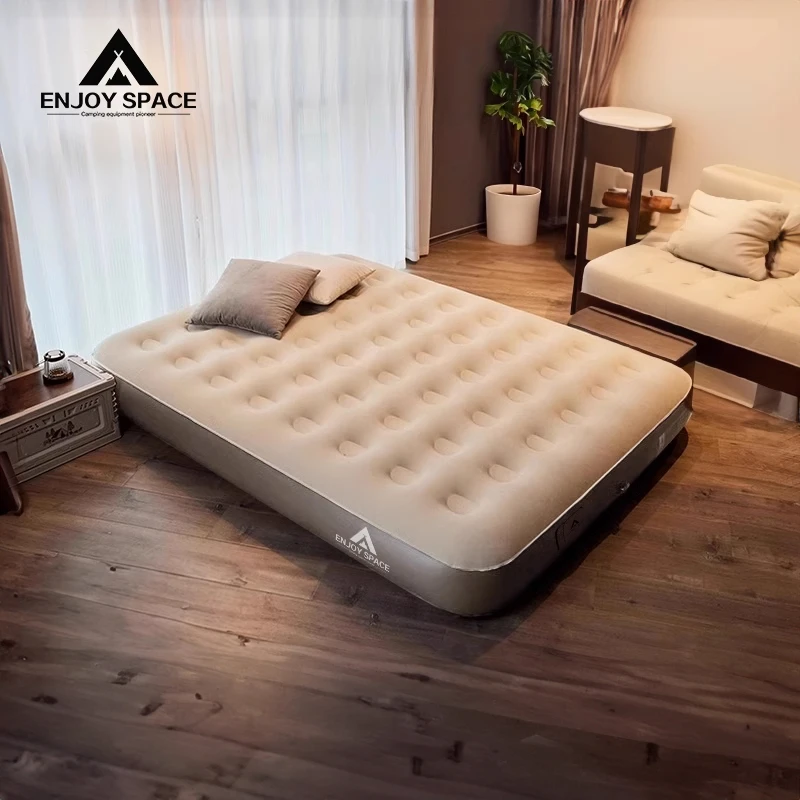ENJOY SPACE户外露营加高植绒自动充气床垫双人野营地垫午睡沙发