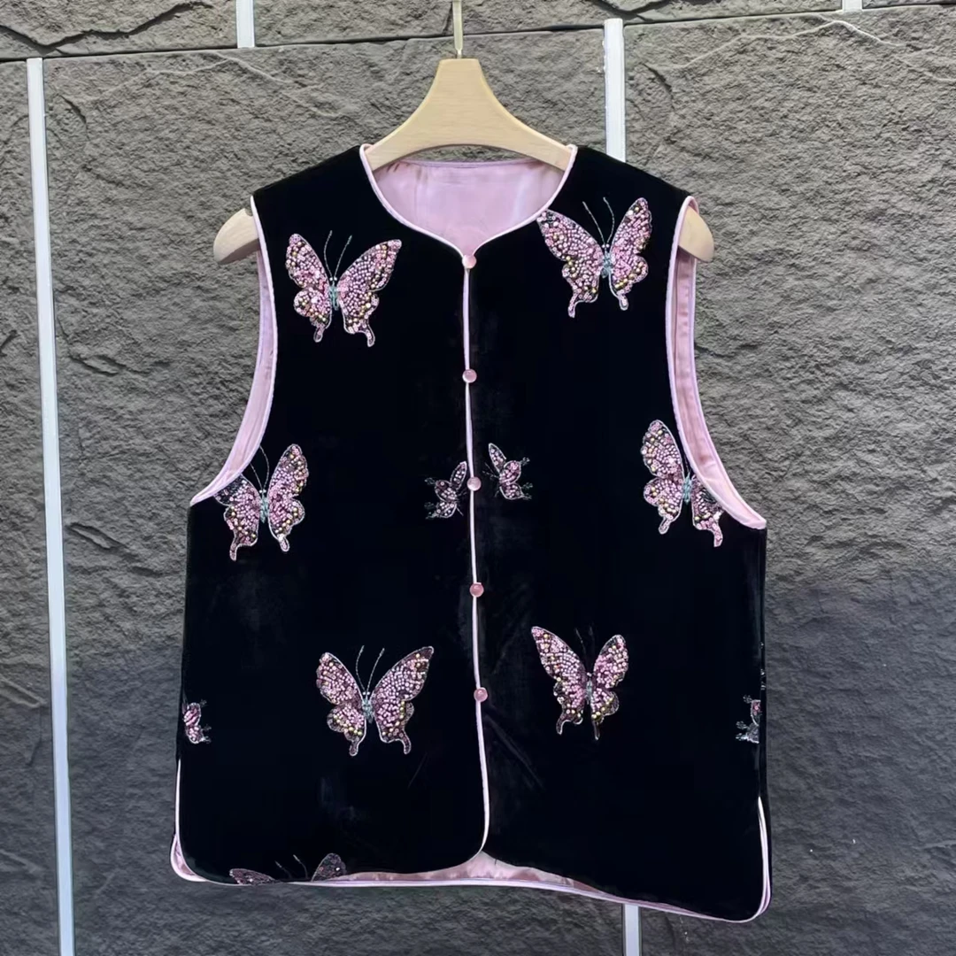 （81002）新中式时尚百搭复古民族风马甲