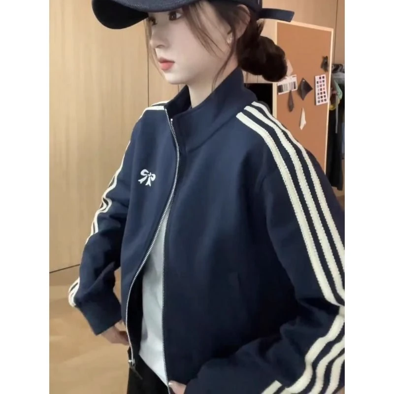 短款棒球服外套女2024秋冬季新款小个子爆款休闲百搭开衫上衣女潮