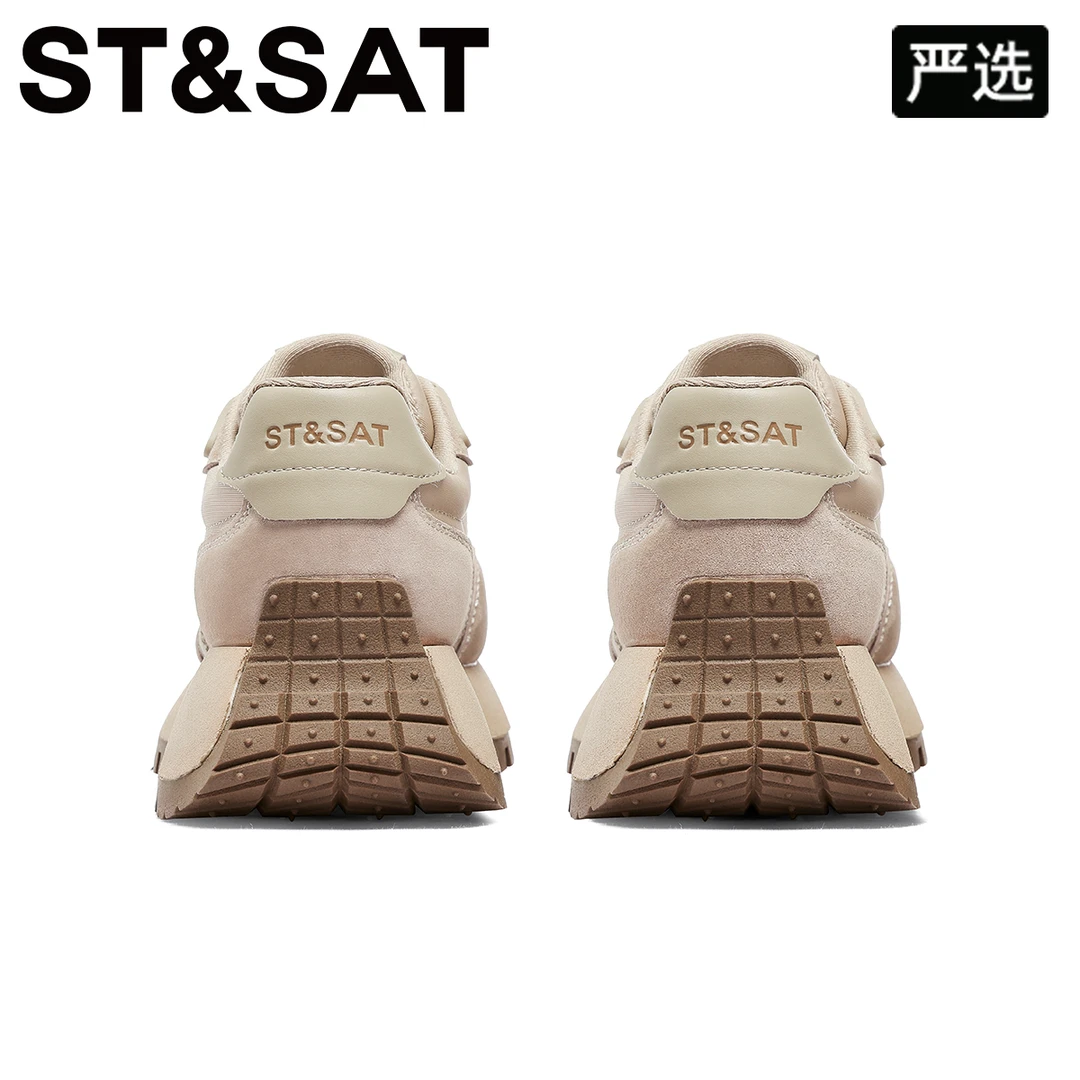 星期六新款撞色厚底阿甘鞋女秋季小个子增高老爹鞋时尚运动休闲鞋