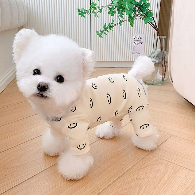 宠物比熊狗狗衣服秋冬款德绒保暖四脚家居服包肚子睡衣泰迪小型犬