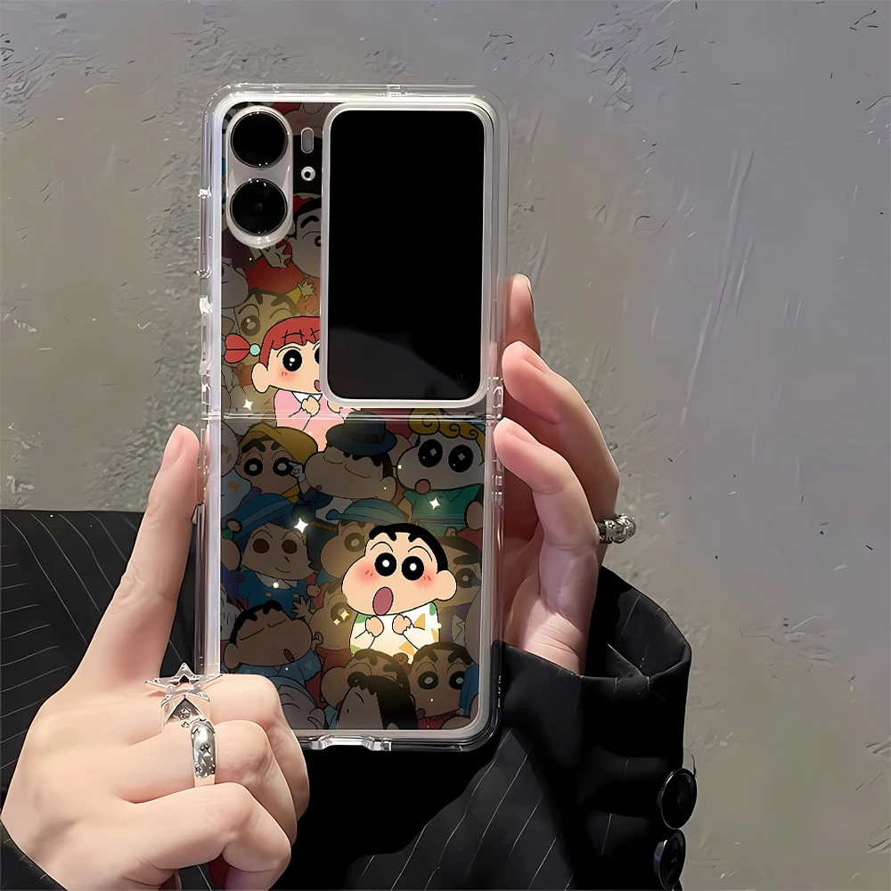 可爱出众小新适用OPPOFindN2手机壳OppoN3FLIP折叠FindN透明壳
