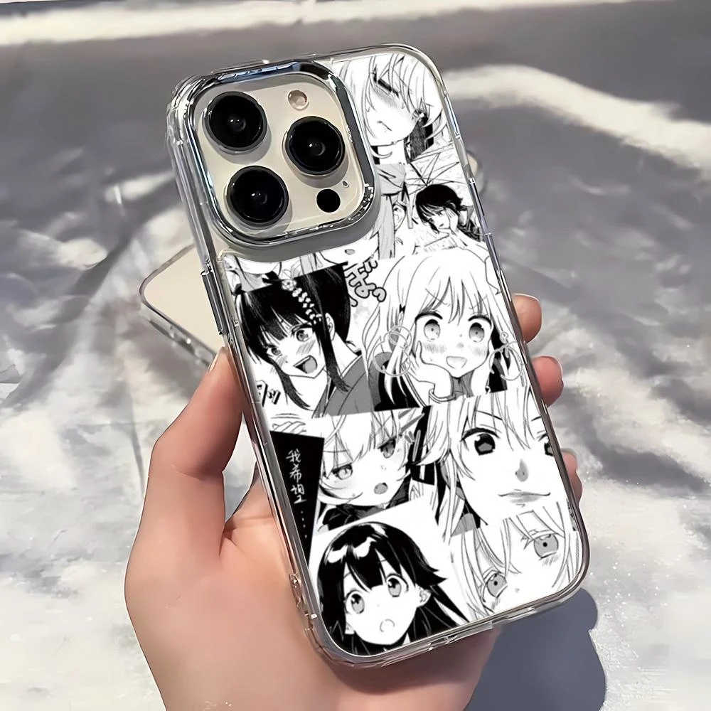 暗黑动漫少女iPhone14手机壳12苹果13promax大孔11金属按键太空壳