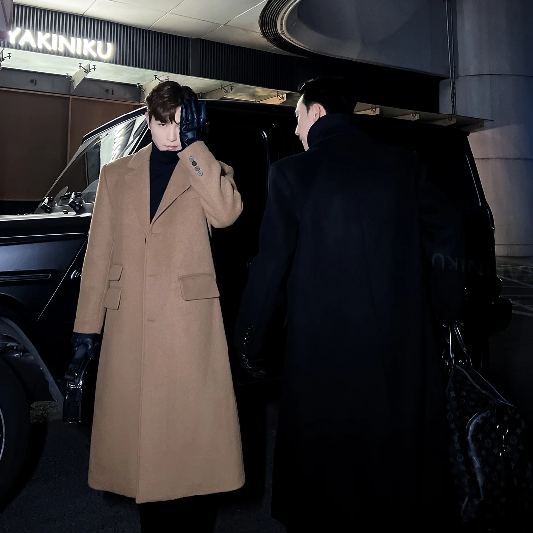 【DAIO ETHAN】【年中活动】原创设计冬季男士羊毛大衣中长款纯色